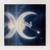 White Rabbit Collecting Stars Legpuzzel (Horizontaal)