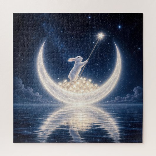 White Rabbit Collecting Stars Legpuzzel (Verticaal)