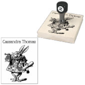 White Rabbit Court Trumpeter Alice in Wonderland 2 Rubberstempel (Gestempeld)