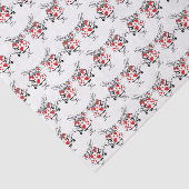 White Rabbit Court Trumpeter Alice in Wonderland 2 Tissuepapier (Detail)