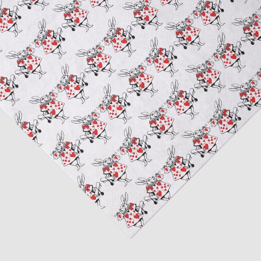 White Rabbit Court Trumpeter Alice in Wonderland 2 Tissuepapier (Detail)