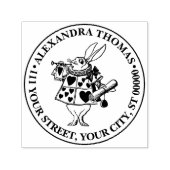 White Rabbit Court Trumpeter Alice in Wonderland 2 Zelfinktende Stempel (Design)