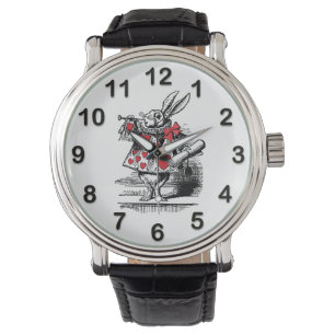 White Rabbit Court Trumpeter Alice in Wonderland Horloge