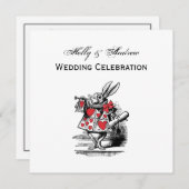 White Rabbit Court Trumpeter Alice in Wonderland Kaart (Voorkant / Achterkant)