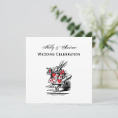 White Rabbit Court Trumpeter Alice in Wonderland Kaart (Staand voorkant)