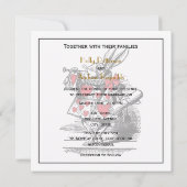 White Rabbit Court Trumpeter Alice in Wonderland Kaart (Achterkant)