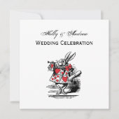 White Rabbit Court Trumpeter Alice in Wonderland Kaart (Voorkant)