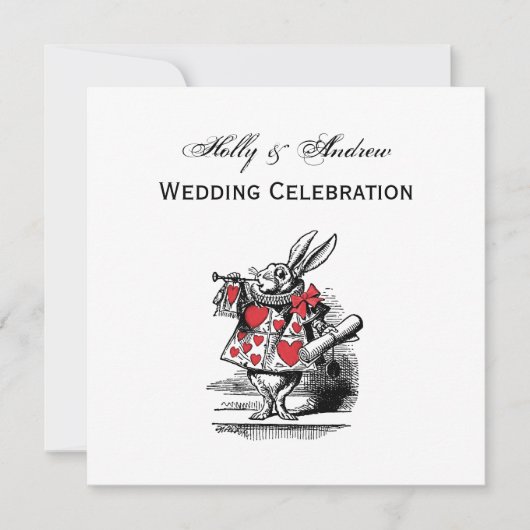 White Rabbit Court Trumpeter Alice in Wonderland Kaart (Voorkant)