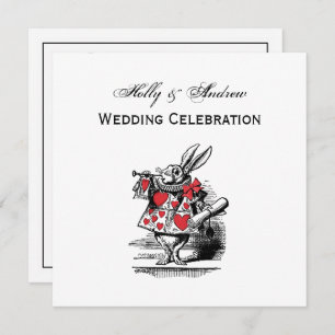 White Rabbit Court Trumpeter Alice in Wonderland Kaart