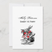 White Rabbit Court Trumpeter Alice in Wonderland Kaart (Voorkant)