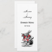 White Rabbit Court Trumpeter Alice in Wonderland Kaart (Voorkant / Achterkant)