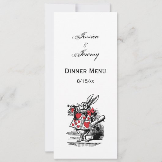 White Rabbit Court Trumpeter Alice in Wonderland Kaart (Voorkant)