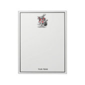 White Rabbit Court Trumpeter Alice in Wonderland Notitieblok (Linkerzijde)