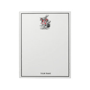 White Rabbit Court Trumpeter Alice in Wonderland Notitieblok