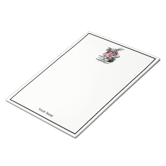 White Rabbit Court Trumpeter Alice in Wonderland Notitieblok (Schuin)