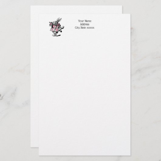 White Rabbit Court Trumpeter Alice in Wonderland P Briefpapier (Voorkant / Achterkant)