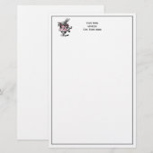 White Rabbit Court Trumpeter Alice in Wonderland P Briefpapier (Voorkant / Achterkant)