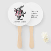 White Rabbit Court Trumpeter Alice in Wonderland P Handwaaier (Voorkant en achterkant)