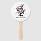 White Rabbit Court Trumpeter Alice in Wonderland P Handwaaier (Voorkant)