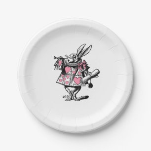 White Rabbit Court Trumpeter Alice in Wonderland P Papieren Bordje