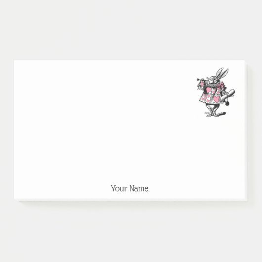 White Rabbit Court Trumpeter Alice in Wonderland P Post-it® Notes (Voorkant)