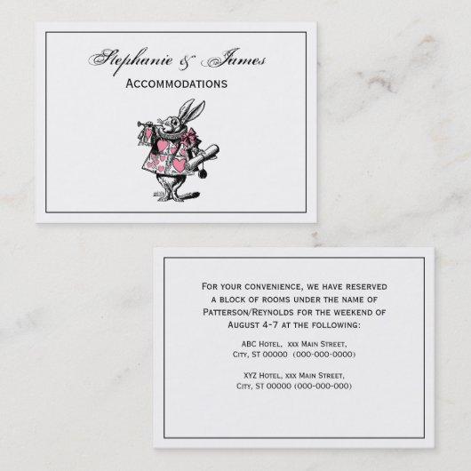 White Rabbit Court Trumpeter Alice in Wonderland P Visitekaartje (Voorkant / Achterkant)