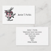 White Rabbit Court Trumpeter Alice in Wonderland P Visitekaartje (Voorkant / Achterkant)