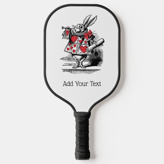 White Rabbit Court Trumpeter Alice in Wonderland Pickleball Paddle (Voorkant)