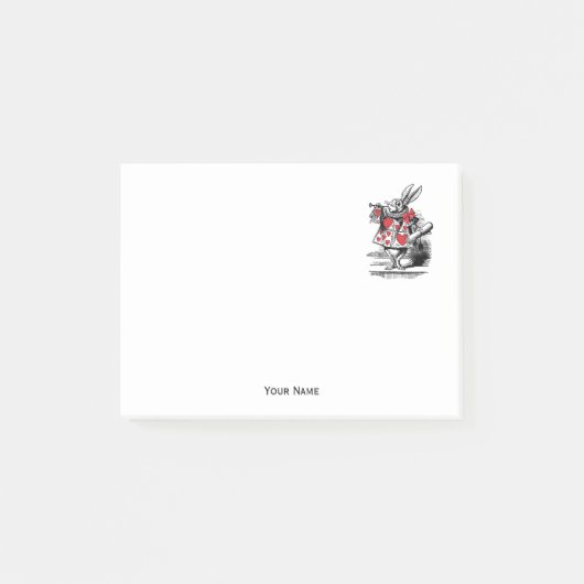 White Rabbit Court Trumpeter Alice in Wonderland Post-it® Notes (Voorkant)