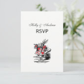 White Rabbit Court Trumpeter Alice in Wonderland RSVP Kaartje (Staand voorkant)