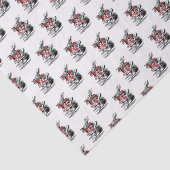 White Rabbit Court Trumpeter Alice in Wonderland Tissuepapier (Detail)