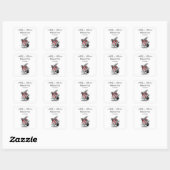 White Rabbit Court Trumpeter Alice in Wonderland Vierkante Sticker (Vel)