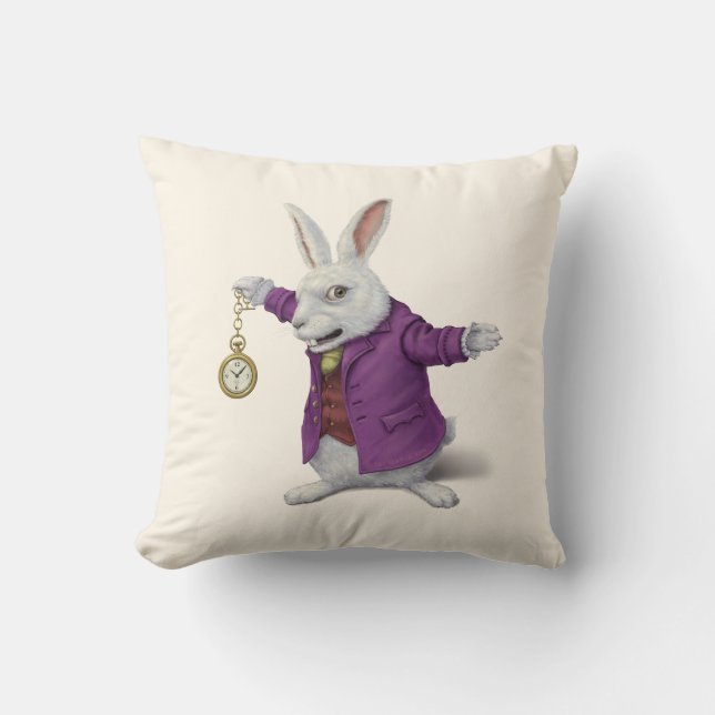 White Rabbit Cushion Kussen (Voorkant)