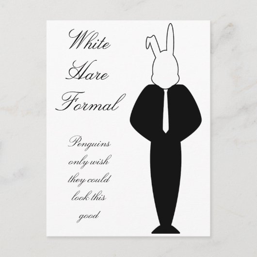 White Rabbit Design Briefkaart (Voorkant)