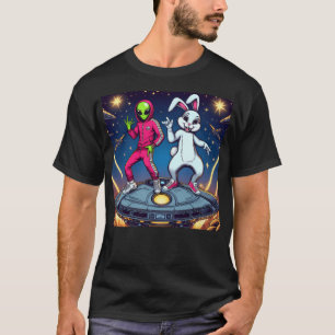 White Rabbit en Alien Rap Loving T-shirt