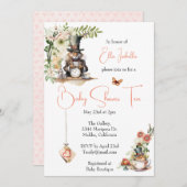 White Rabbit en Victoriaans Teacup Mouse Kaart (Voorkant / Achterkant)