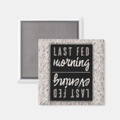 White Rabbit Fur Cat Dog Pet Food Animal Print Magneet (Voorkant / Achterkant)