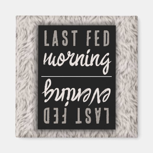 White Rabbit Fur Cat Dog Pet Food Animal Print Magneet (Voorkant)