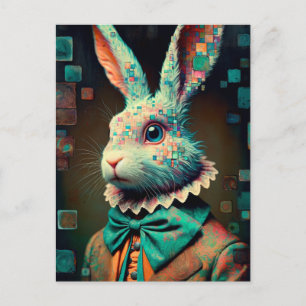 White Rabbit Glitch Briefkaart