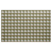 White Rabbit Green Floral Spring Easter Fabric Art Stof (Yard (91,4 cm))