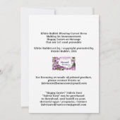 White Rabbit Happy Easter Fabric Font Kaart (Achterkant)