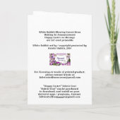 White Rabbit Happy Easter Pink Fabric Font Kaart (Achterkant)