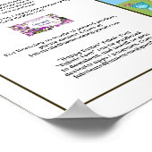 White Rabbit Happy Easter Pink Fabric Font Kaart / Poster (Hoek)