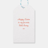 White Rabbit Happy Pasen Cadeaulabel (Achterkant)