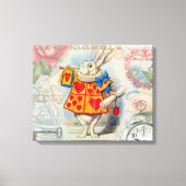 White Rabbit Hearts Alice Classic Canvas Afdruk (Voorkant)