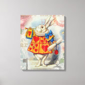 White Rabbit Hearts Alice Classic Canvas Afdruk (Voorkant)