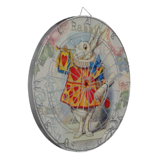 White Rabbit Hearts Alice Classic Dartbord (Voorkant Links)