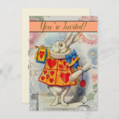 White Rabbit Hearts Alice Classic Kaart (Voorkant / Achterkant)