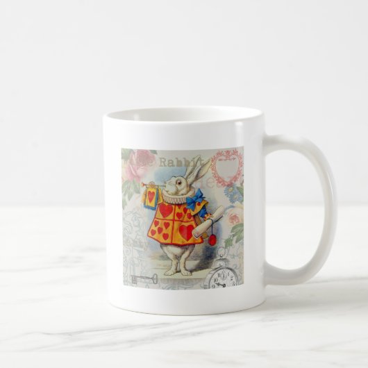 White Rabbit Hearts Alice Classic Koffiemok (Rechts)