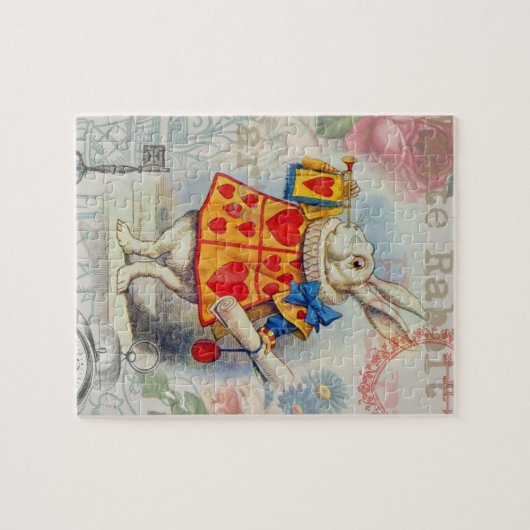 White Rabbit Hearts Alice Classic Legpuzzel (Horizontaal)